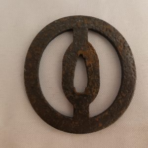 Japanese Tsuba (Sword Guard). Edo period for Nihonto.