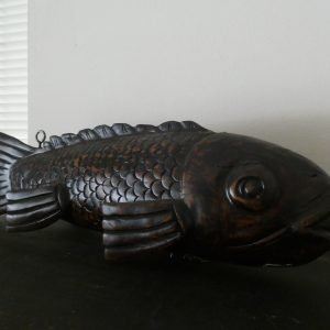 Japanese Taisho/Showa. Solid wood fish.