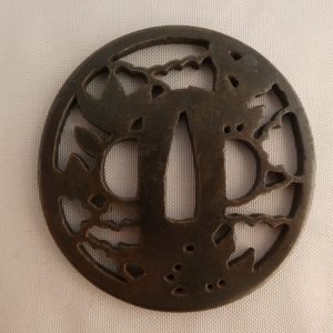 Japanese Tsuba (Sword Guard). Edo period for Nihonto.